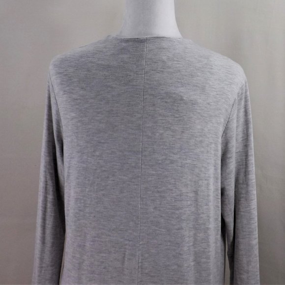 cupcakes & cashmere Grey Haze Viscose Wrap w Tux Tails Cape Wrap Jacket Coat M - Picture 13 of 16